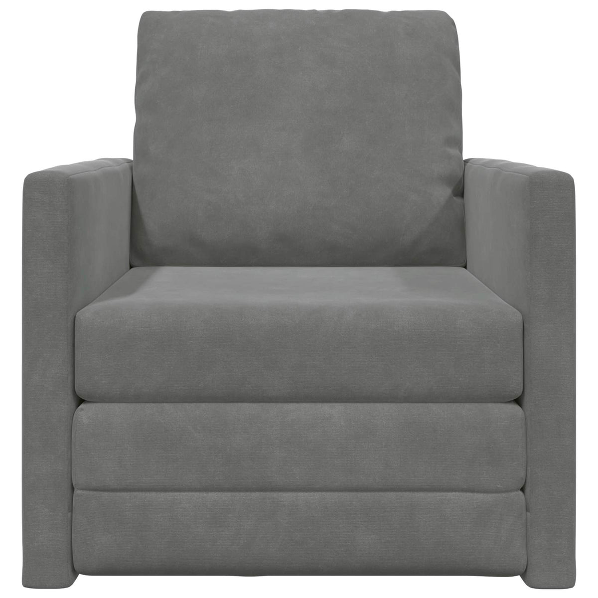 vidaXL Folding Sofa Bed Dark Grey 74 x 77 x 81 cm Velvet
