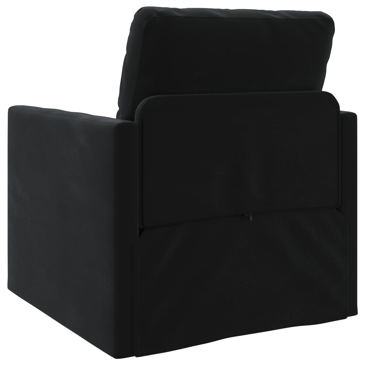 vidaXL Folding Sofa Bed Black 74 x 77 x 81 cm Velvet