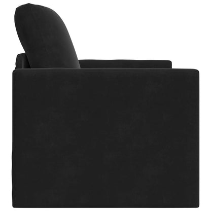 vidaXL Folding Sofa Bed Black 74 x 77 x 81 cm Velvet