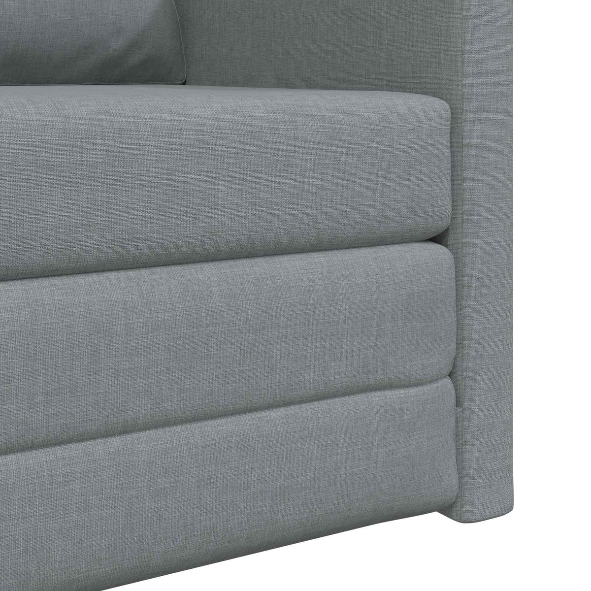 vidaXL Folding Sofa Bed Light Grey 74 x 77 x 81 cm Fabric