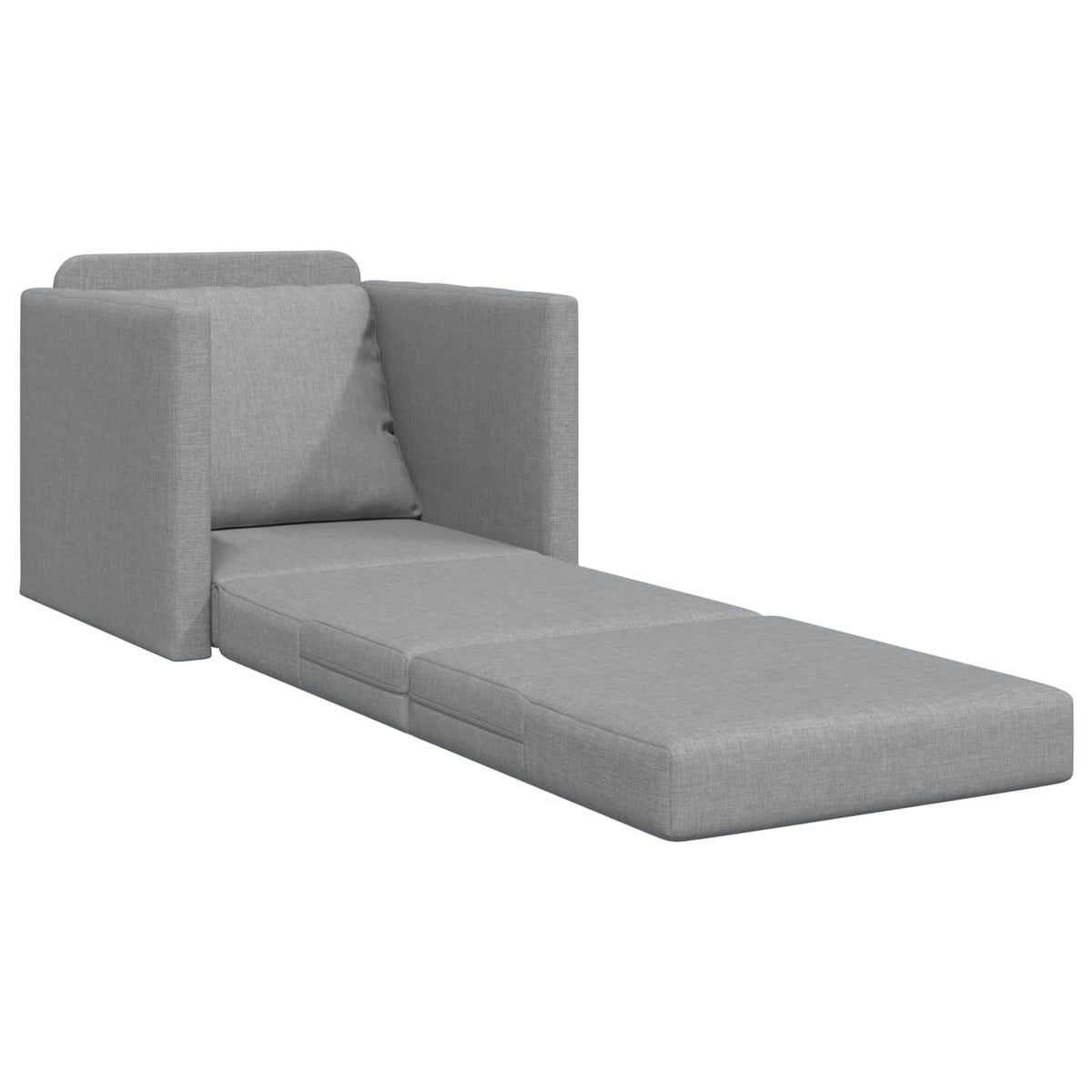 vidaXL Folding Sofa Bed Light Grey 74 x 77 x 81 cm Fabric