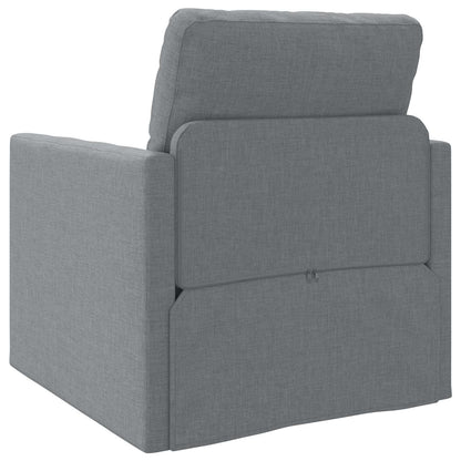 vidaXL Folding Sofa Bed Light Grey 74 x 77 x 81 cm Fabric