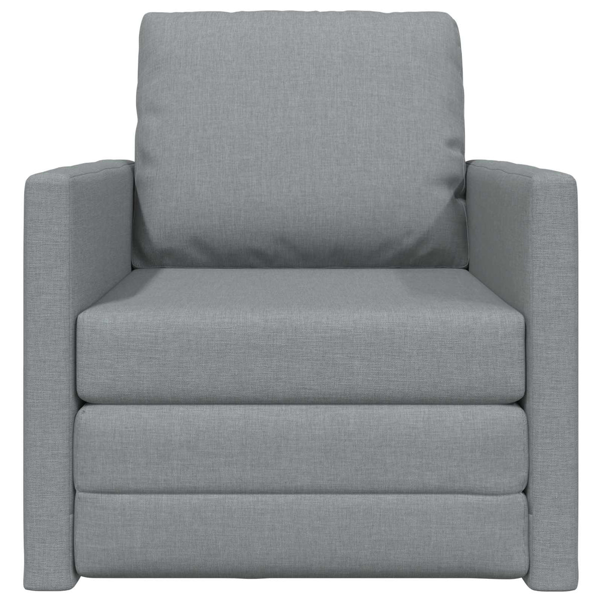 vidaXL Folding Sofa Bed Light Grey 74 x 77 x 81 cm Fabric