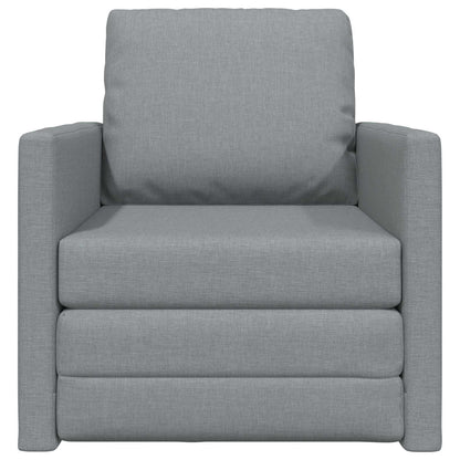 vidaXL Folding Sofa Bed Light Grey 74 x 77 x 81 cm Fabric