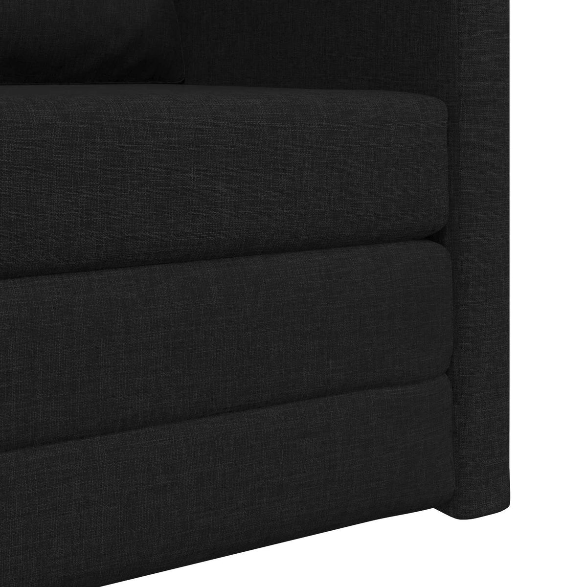 vidaXL Folding Sofa Bed Black 74 x 77 x 81 cm Fabric