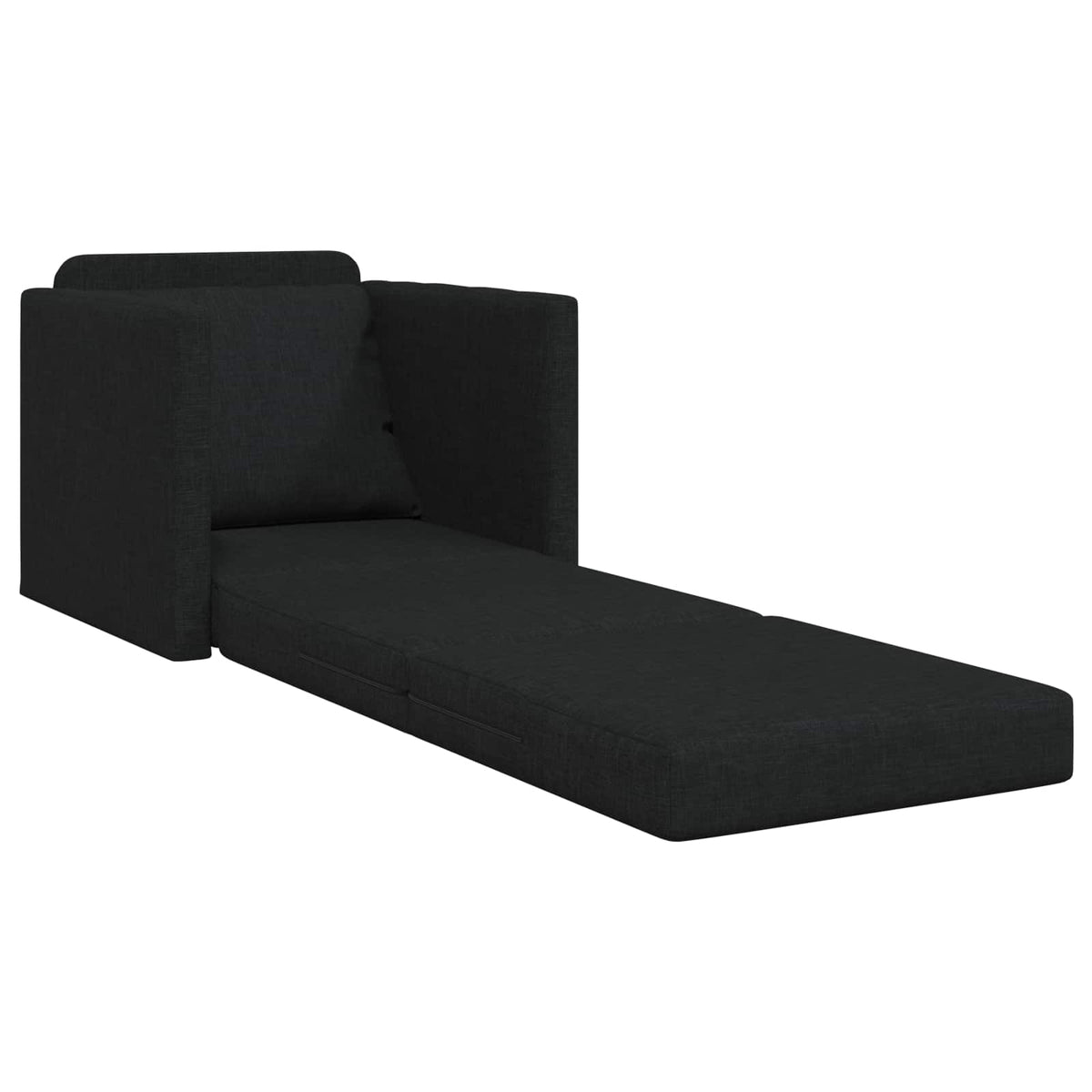 vidaXL Folding Sofa Bed Black 74 x 77 x 81 cm Fabric