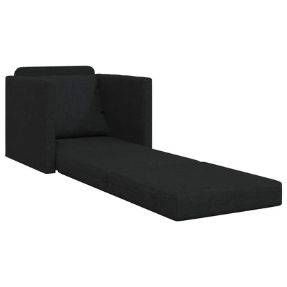 vidaXL Folding Sofa Bed Black 74 x 77 x 81 cm Fabric