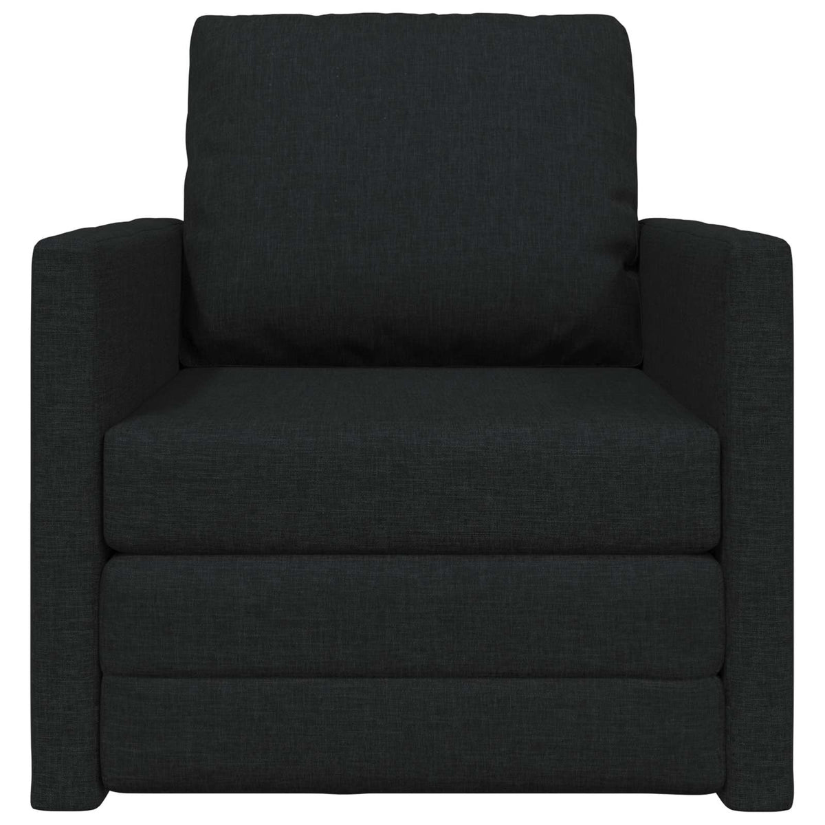 vidaXL Folding Sofa Bed Black 74 x 77 x 81 cm Fabric