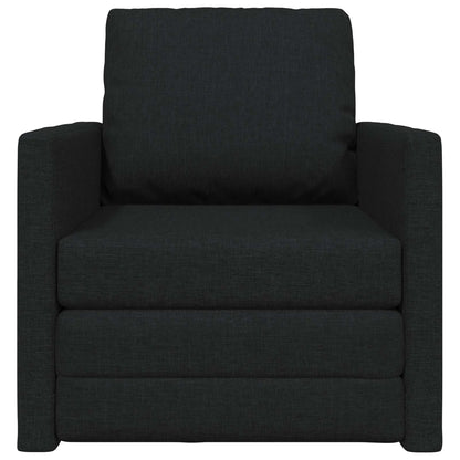 vidaXL Folding Sofa Bed Black 74 x 77 x 81 cm Fabric