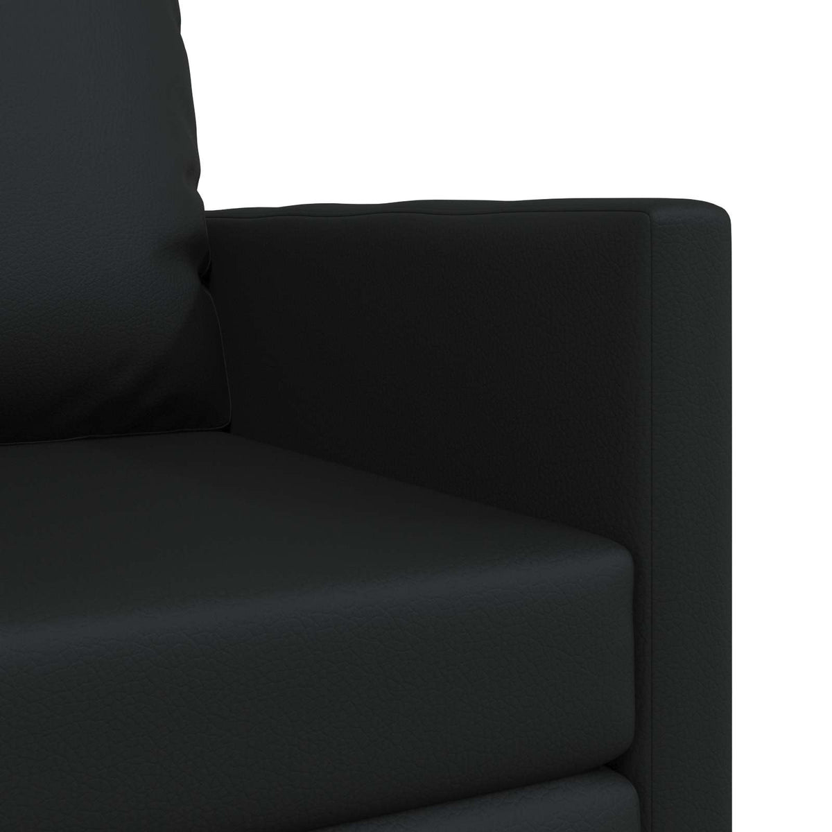 vidaXL Folding Sofa Bed Black 74 x 77 x 81 cm Faux Leather