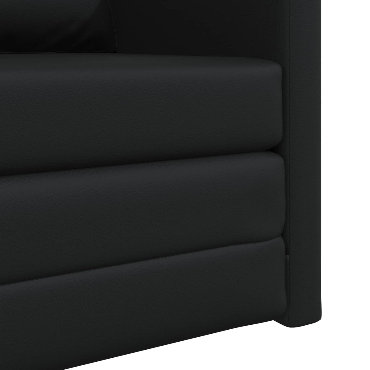 vidaXL Folding Sofa Bed Black 74 x 77 x 81 cm Faux Leather