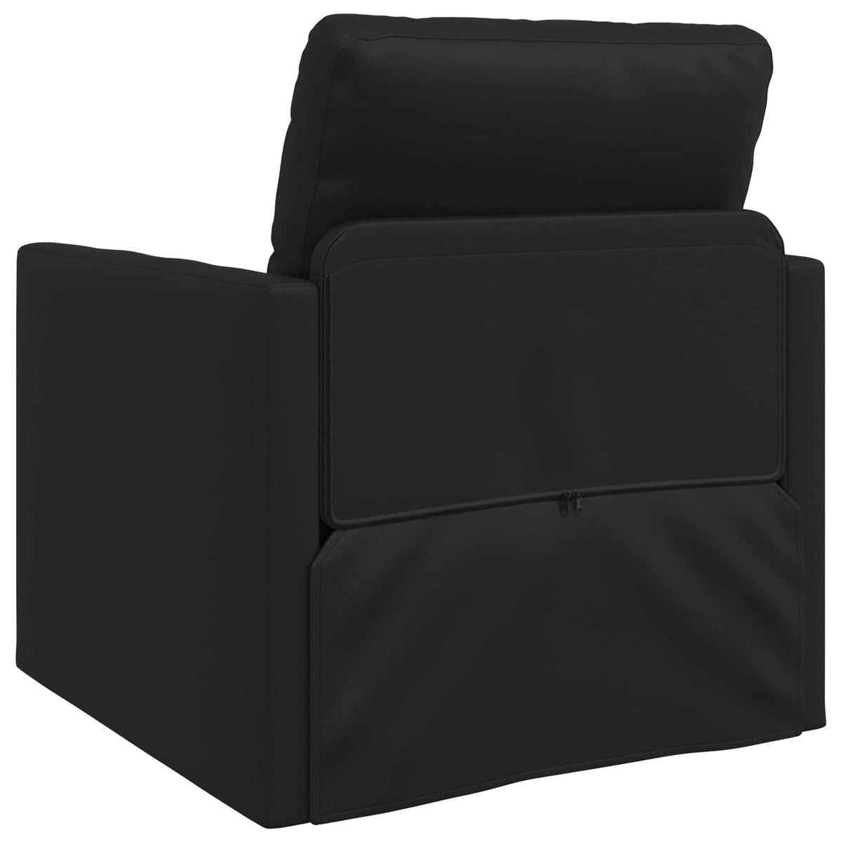 vidaXL Folding Sofa Bed Black 74 x 77 x 81 cm Faux Leather