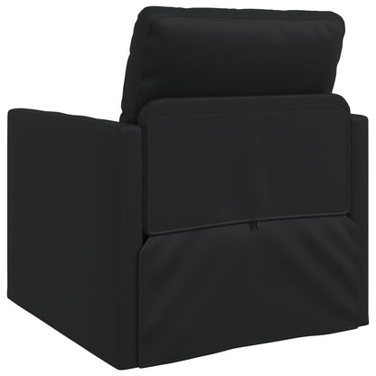 vidaXL Folding Sofa Bed Black 74 x 77 x 81 cm Faux Leather
