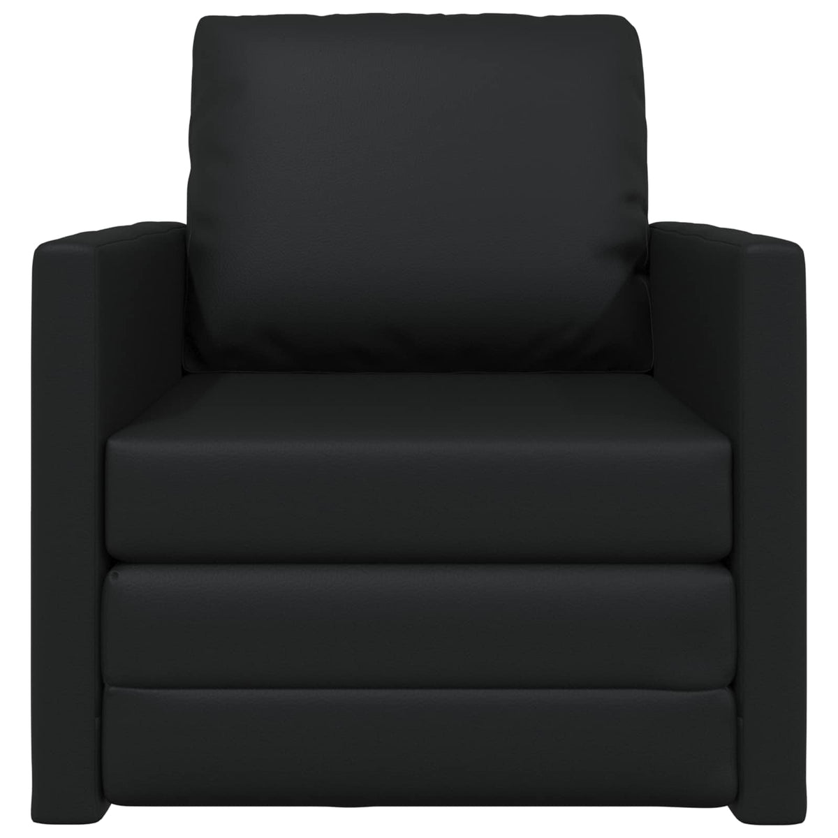 vidaXL Folding Sofa Bed Black 74 x 77 x 81 cm Faux Leather
