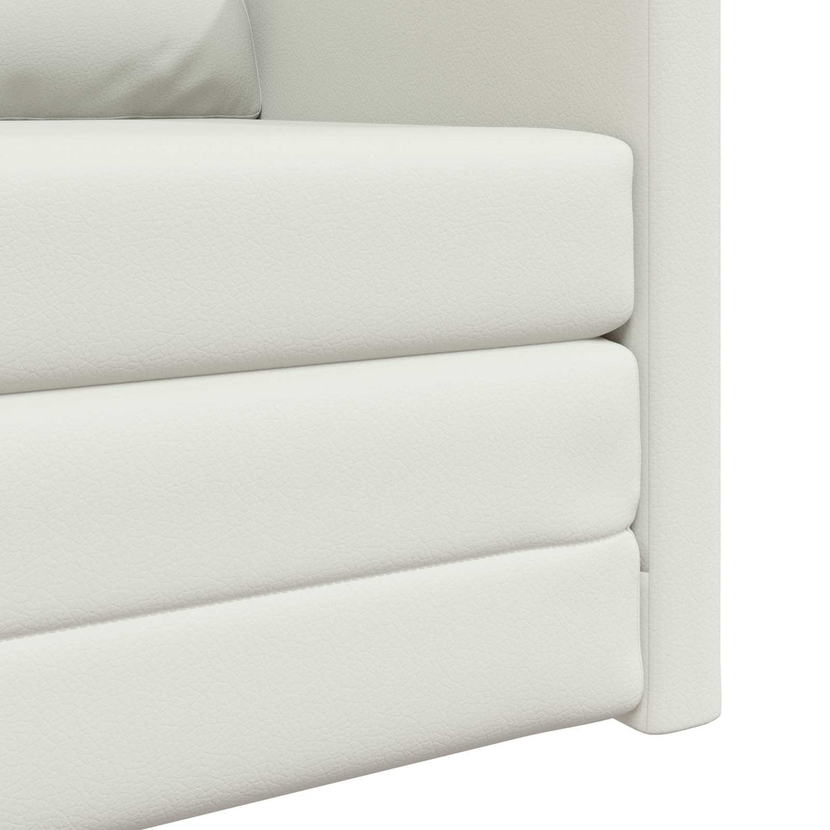 vidaXL Folding Sofa Bed White 74 x 77 x 81 cm Faux Leather