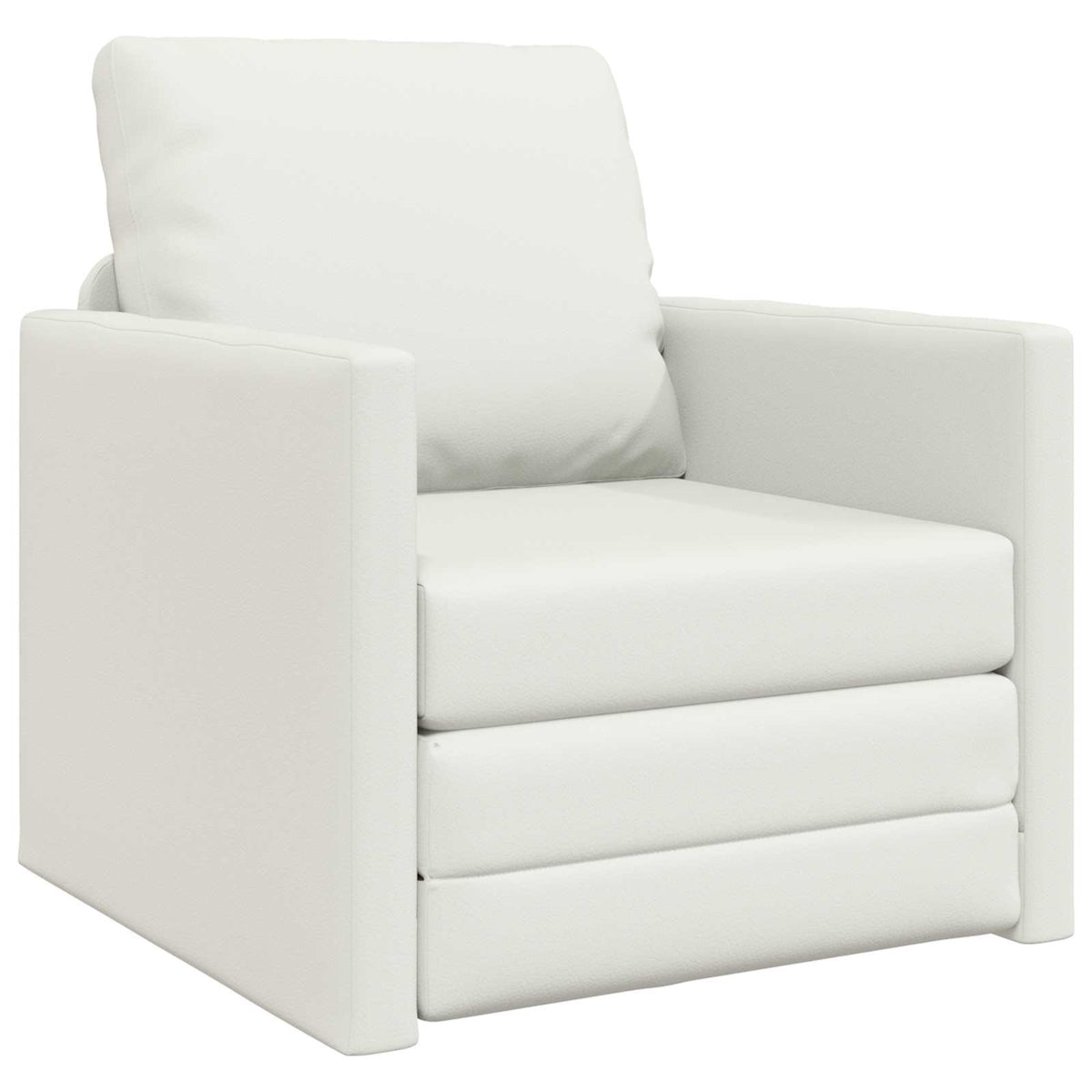 vidaXL Folding Sofa Bed White 74 x 77 x 81 cm Faux Leather