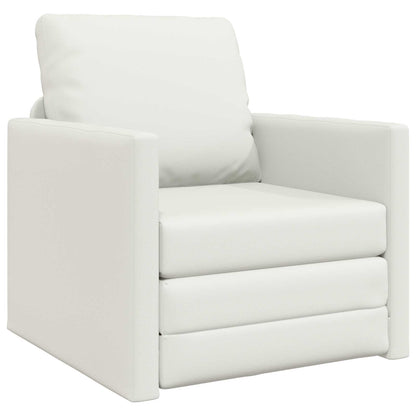 vidaXL Folding Sofa Bed White 74 x 77 x 81 cm Faux Leather