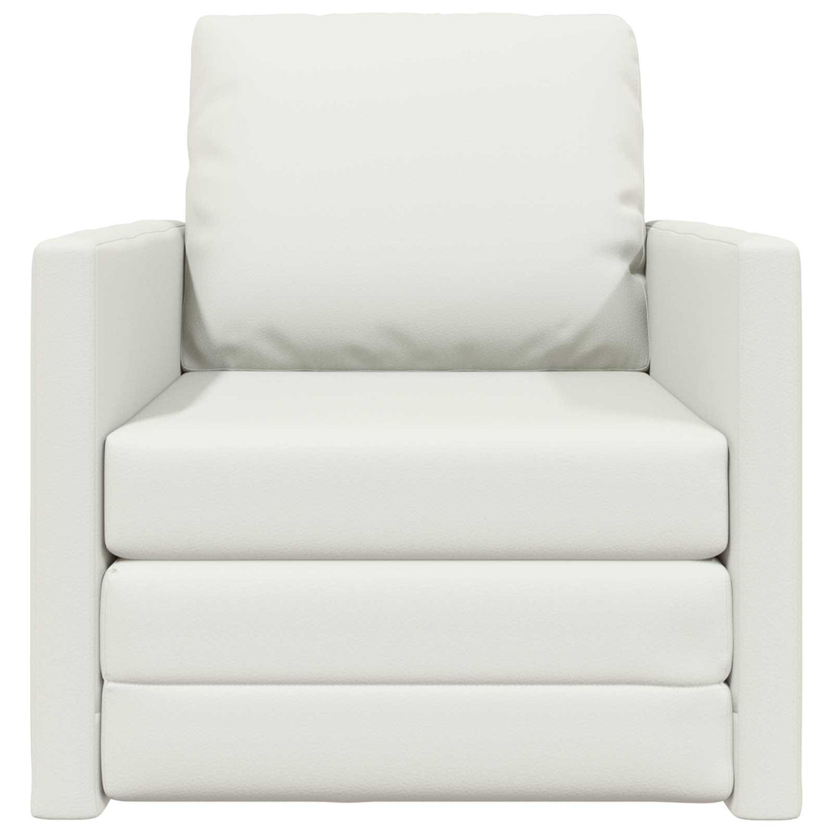 vidaXL Folding Sofa Bed White 74 x 77 x 81 cm Faux Leather