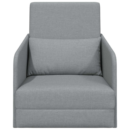 vidaXL Folding Sofa Bed Light Grey 65 x 80 x 83 cm Fabric