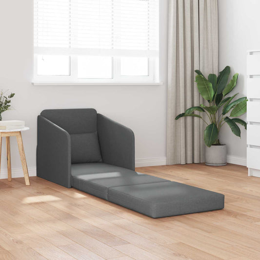 vidaXL Folding Sofa Bed Dark Grey 65 x 80 x 83 cm Fabric