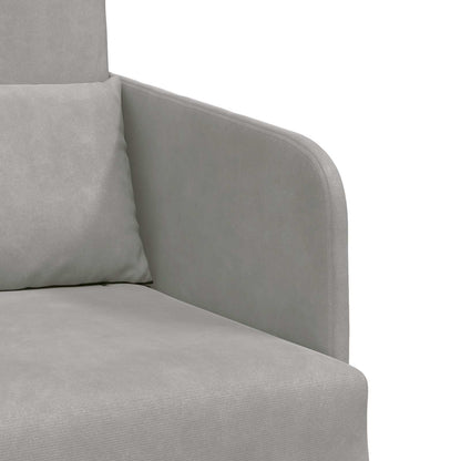 vidaXL Folding Sofa Bed Light Grey 65 x 80 x 83 cm Velvet