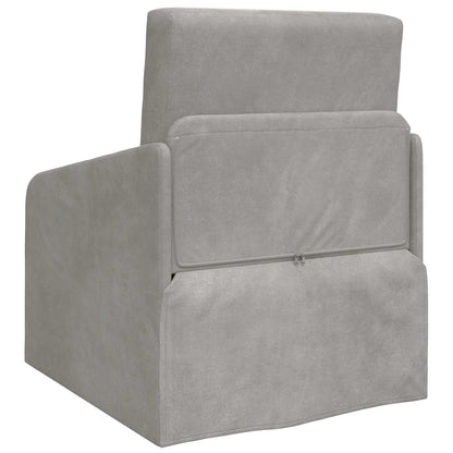 vidaXL Folding Sofa Bed Light Grey 65 x 80 x 83 cm Velvet