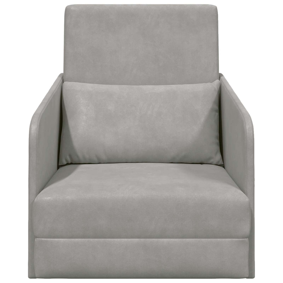 vidaXL Folding Sofa Bed Light Grey 65 x 80 x 83 cm Velvet