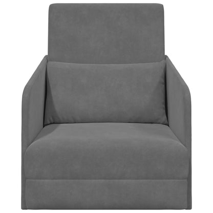 vidaXL Folding Sofa Bed Dark Grey 65 x 80 x 83 cm Velvet
