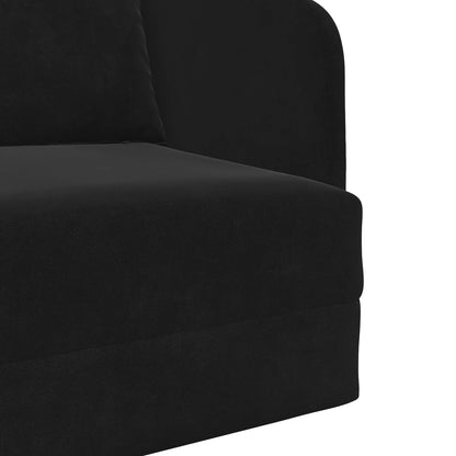 vidaXL Folding Sofa Bed Black 65 x 80 x 83 cm Velvet