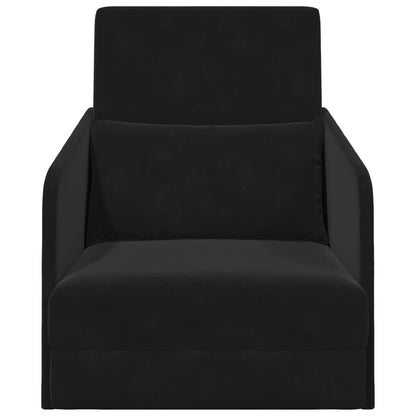 vidaXL Folding Sofa Bed Black 65 x 80 x 83 cm Velvet