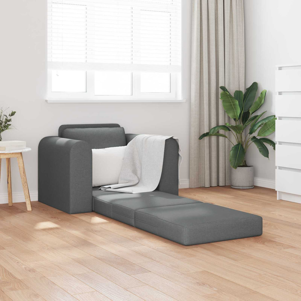 vidaXL Folding Sofa Bed Dark Grey 98 x 71 x 83 cm Fabric