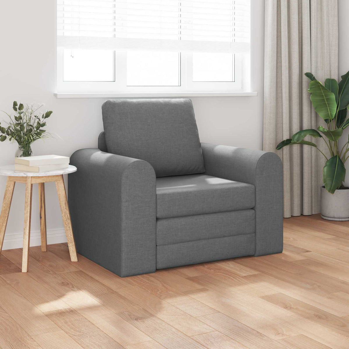 vidaXL Folding Sofa Bed Dark Grey 98 x 71 x 83 cm Fabric