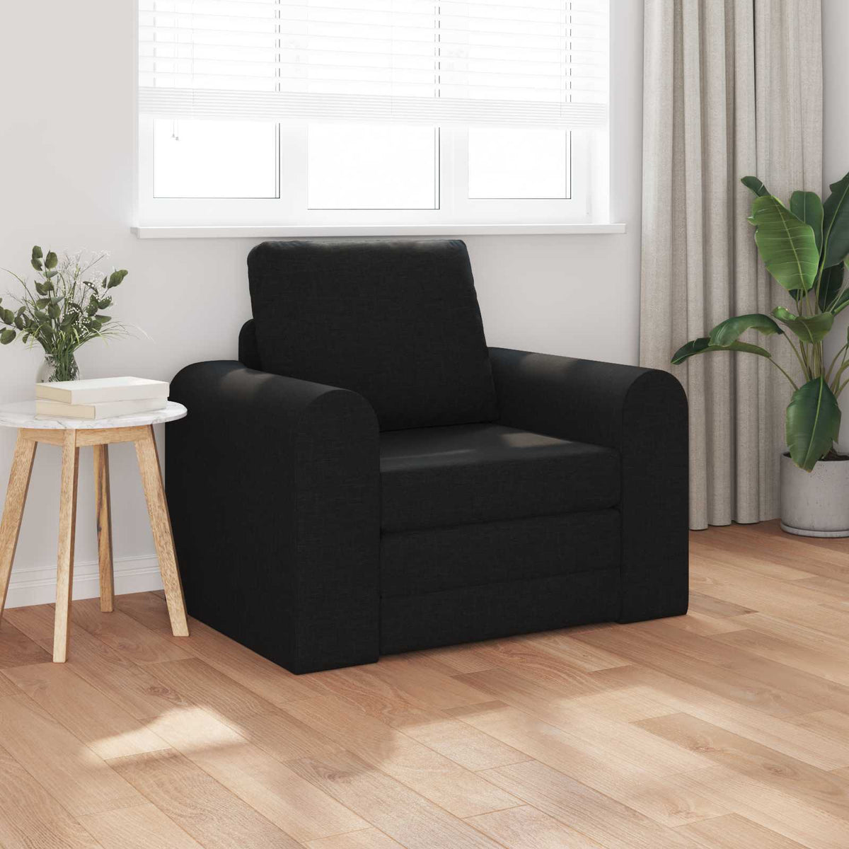 vidaXL Folding Sofa Bed Black 98 x 71 x 83 cm Fabric