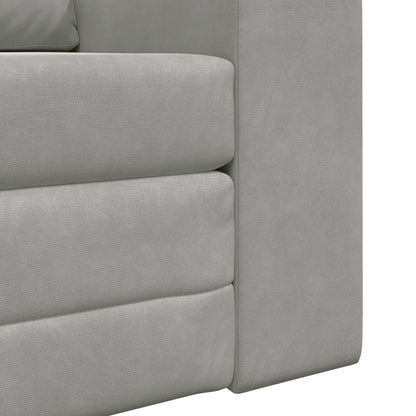 vidaXL Folding Sofa Bed Light Grey 98 x 71 x 83 cm Velvet
