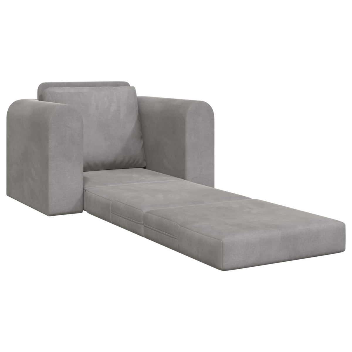 vidaXL Folding Sofa Bed Light Grey 98 x 71 x 83 cm Velvet
