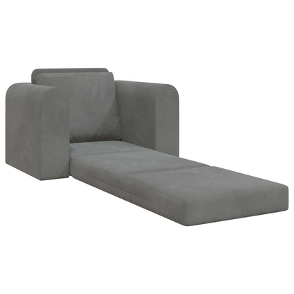 vidaXL Folding Sofa Bed Dark Grey 98 x 71 x 83 cm Velvet