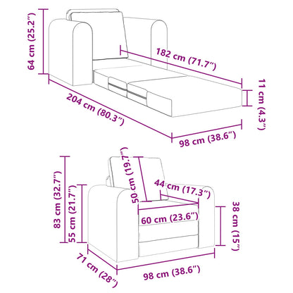 vidaXL Folding Sofa Bed Black 98 x 71 x 83 cm Velvet