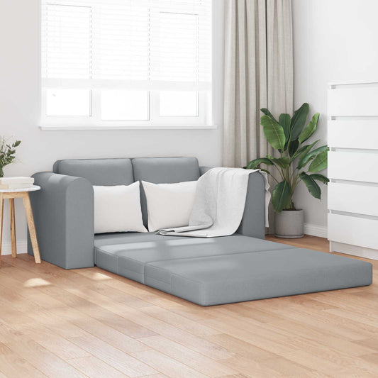 vidaXL Folding Sofa Bed Light Grey 148 x 71 x 83 cm Fabric