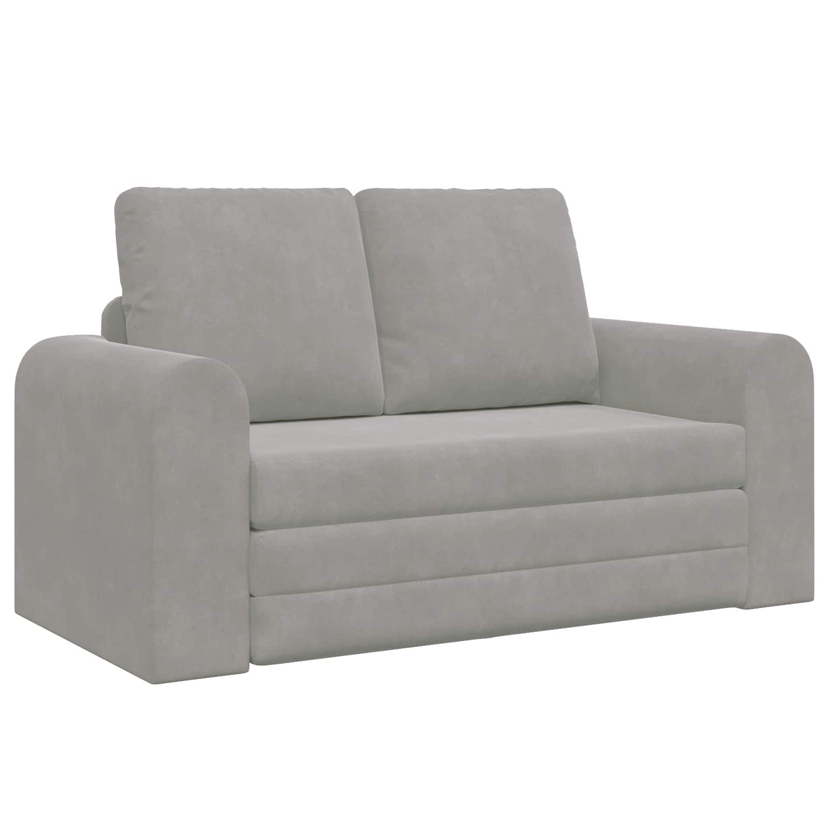 vidaXL Folding Sofa Bed Light Grey 148 x 71 x 83 cm Velvet