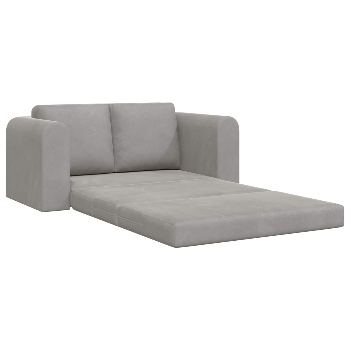vidaXL Folding Sofa Bed Light Grey 148 x 71 x 83 cm Velvet