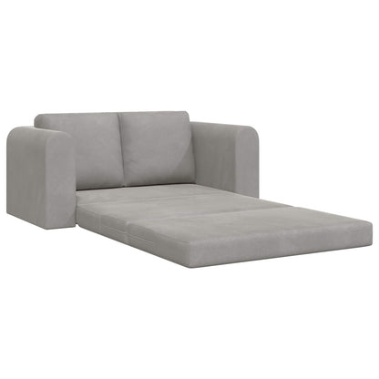 vidaXL Folding Sofa Bed Light Grey 148 x 71 x 83 cm Velvet