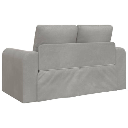 vidaXL Folding Sofa Bed Light Grey 148 x 71 x 83 cm Velvet