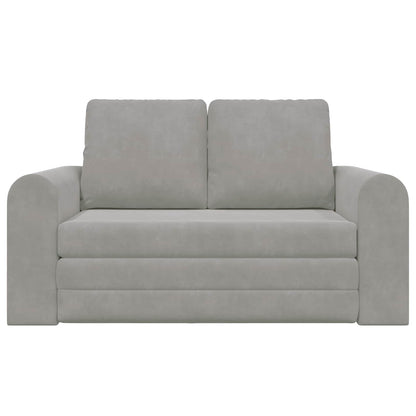 vidaXL Folding Sofa Bed Light Grey 148 x 71 x 83 cm Velvet