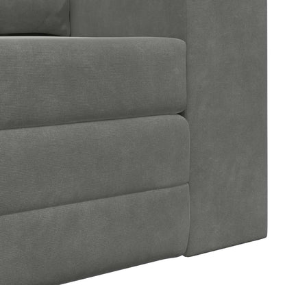 vidaXL Folding Sofa Bed Dark Grey 148 x 71 x 83 cm Velvet