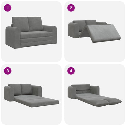 vidaXL Folding Sofa Bed Dark Grey 148 x 71 x 83 cm Velvet
