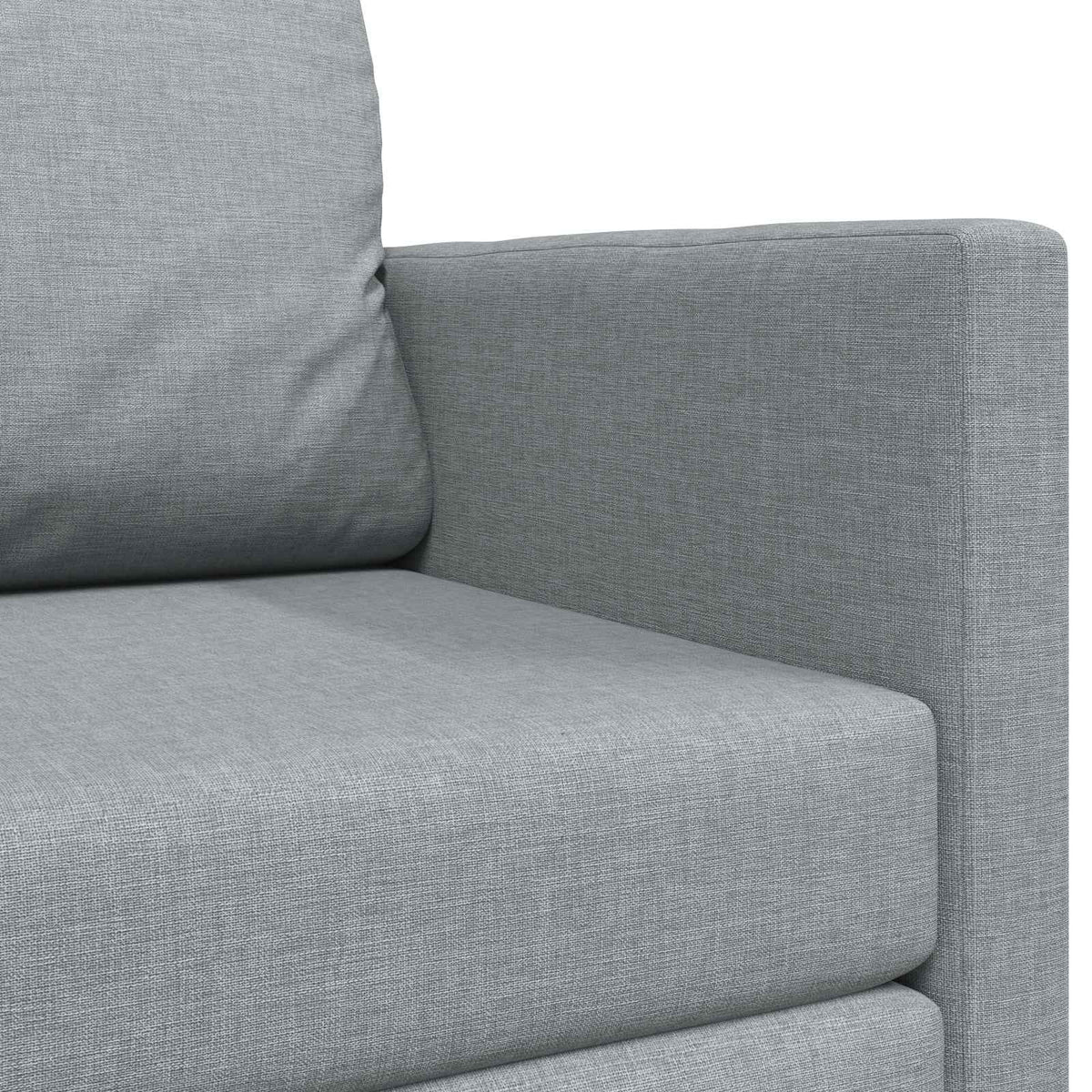 vidaXL 2-Seater Folding Sofa Bed Light Grey 124 x 71 x 78 cm Fabric