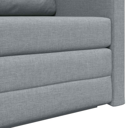 vidaXL 2-Seater Folding Sofa Bed Light Grey 124 x 71 x 78 cm Fabric