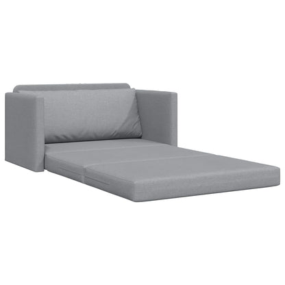 vidaXL 2-Seater Folding Sofa Bed Light Grey 124 x 71 x 78 cm Fabric