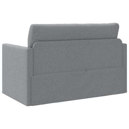 vidaXL 2-Seater Folding Sofa Bed Light Grey 124 x 71 x 78 cm Fabric