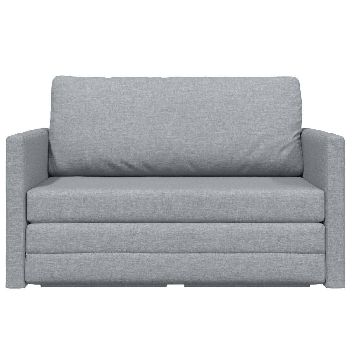 vidaXL 2-Seater Folding Sofa Bed Light Grey 124 x 71 x 78 cm Fabric